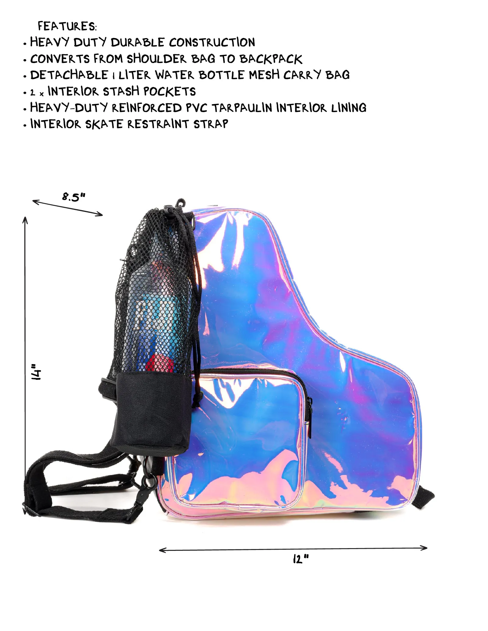 Roller Skate Backpack | Freewheelin' | Mirridescent Pink