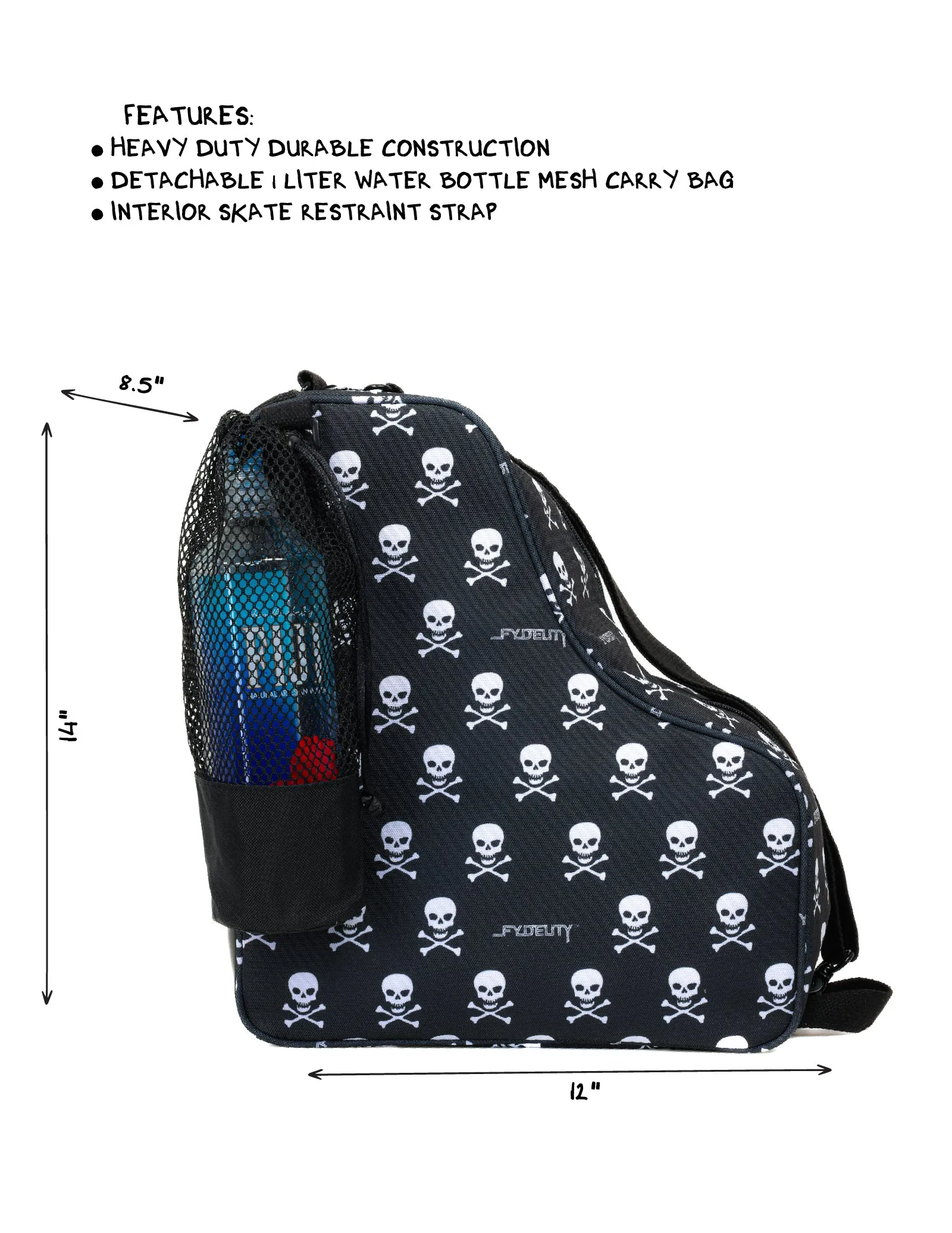 Roller Skate Bag | High Roller | Danger Danger Skull