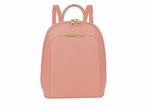 SMALL MULTI COMPARTMENT CROSS BODY BACKPACK WITH TOP HANDLE - LIGHT PINK