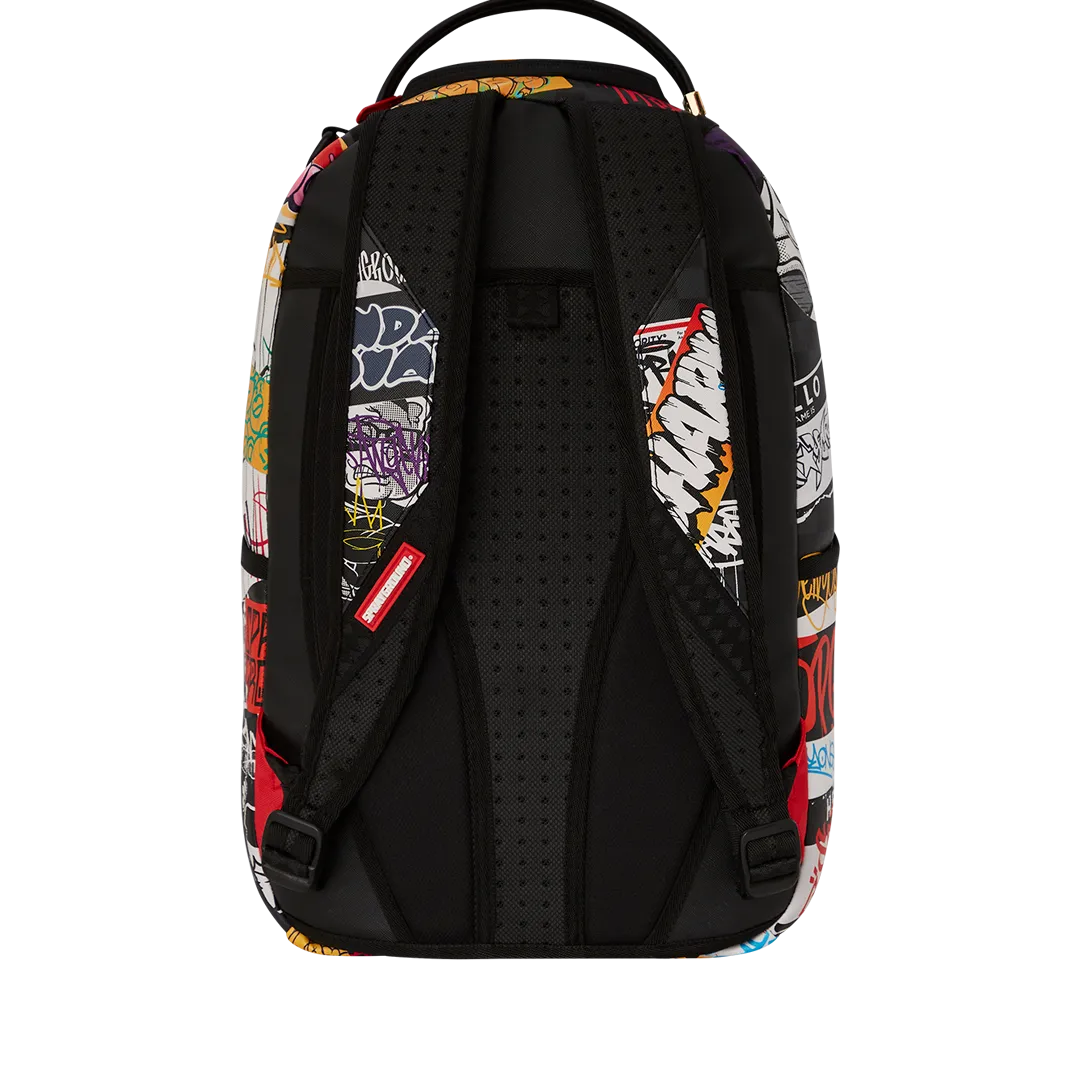 Sprayground Hello World V14 Backpack - Black / White / Yellow