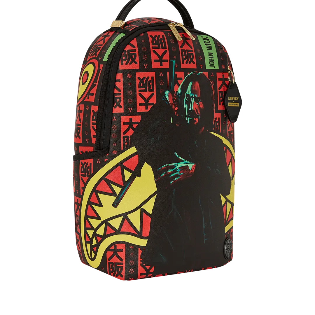 Sprayground John Wick The Hit Backpack - Red / Yellow / Black