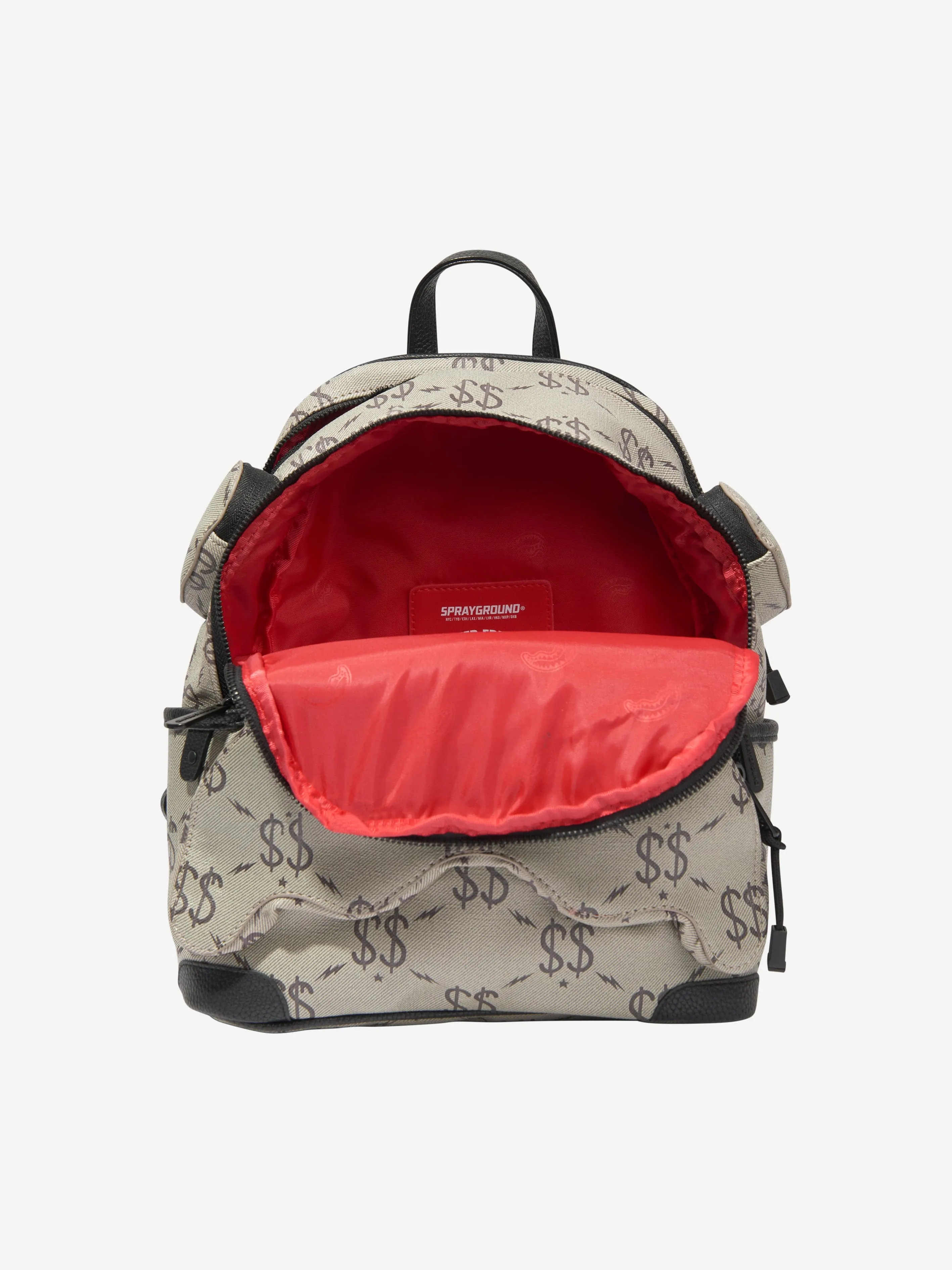 Sprayground Kids Double Money Savage Backpack in Grey