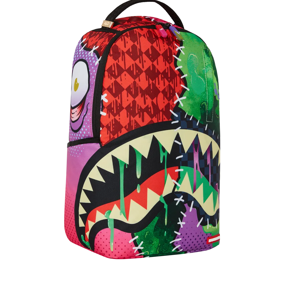 Sprayground Zombie Sharkpocalypse Backpack - Red / Green / Purple