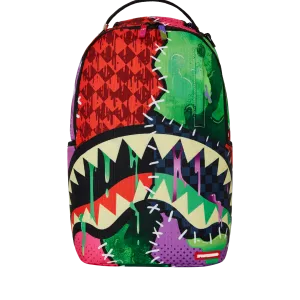 Sprayground Zombie Sharkpocalypse Backpack - Red / Green / Purple