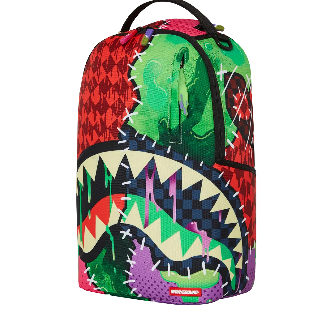 Sprayground Zombie Sharkpocalypse Backpack - Red / Green / Purple