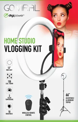 Streaming Studio Vlogging Kit 120LED 12" Ring Light   Professional Light Stand