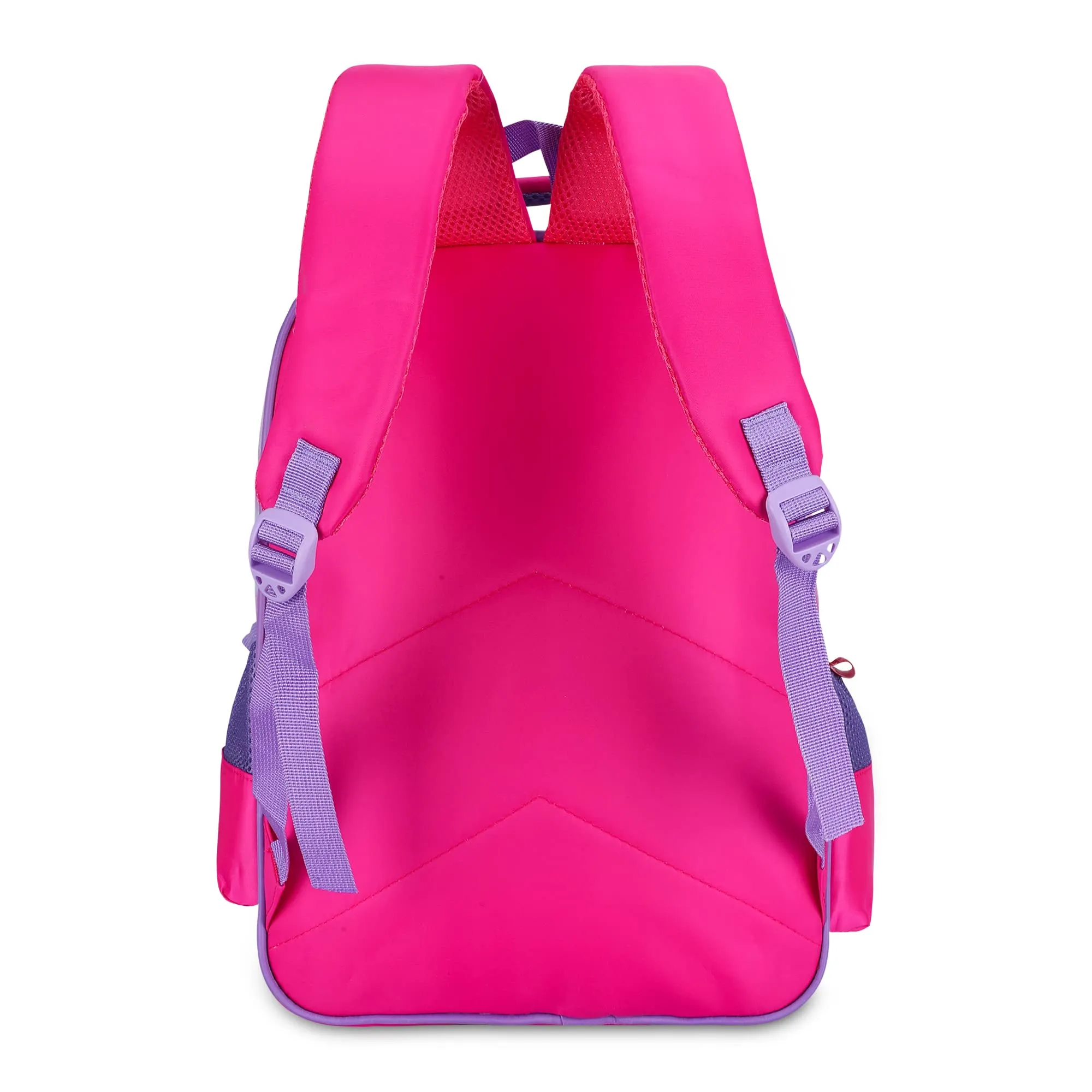 THE CLOWNFISH KidVenture Series Polyester 23 Litres Kids Backpack School Bag Daypack Sack Picnic Bag for Tiny Tots Child Age 5-7 years (Dark Pink)