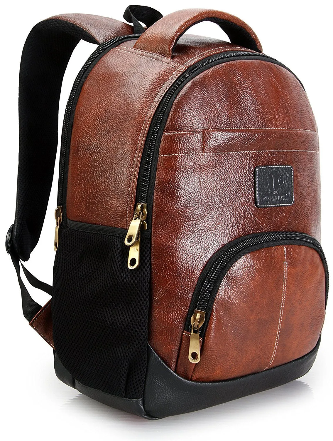 THE CLOWNFISH Signature Series Leatherette 25 Ltr Brown Laptop Backpack