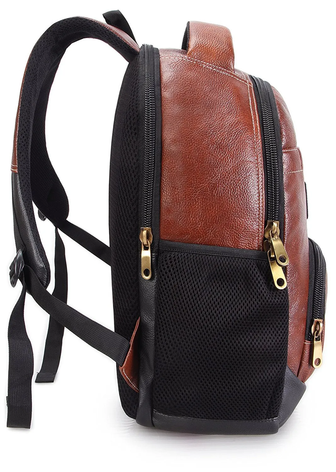 THE CLOWNFISH Signature Series Leatherette 25 Ltr Brown Laptop Backpack