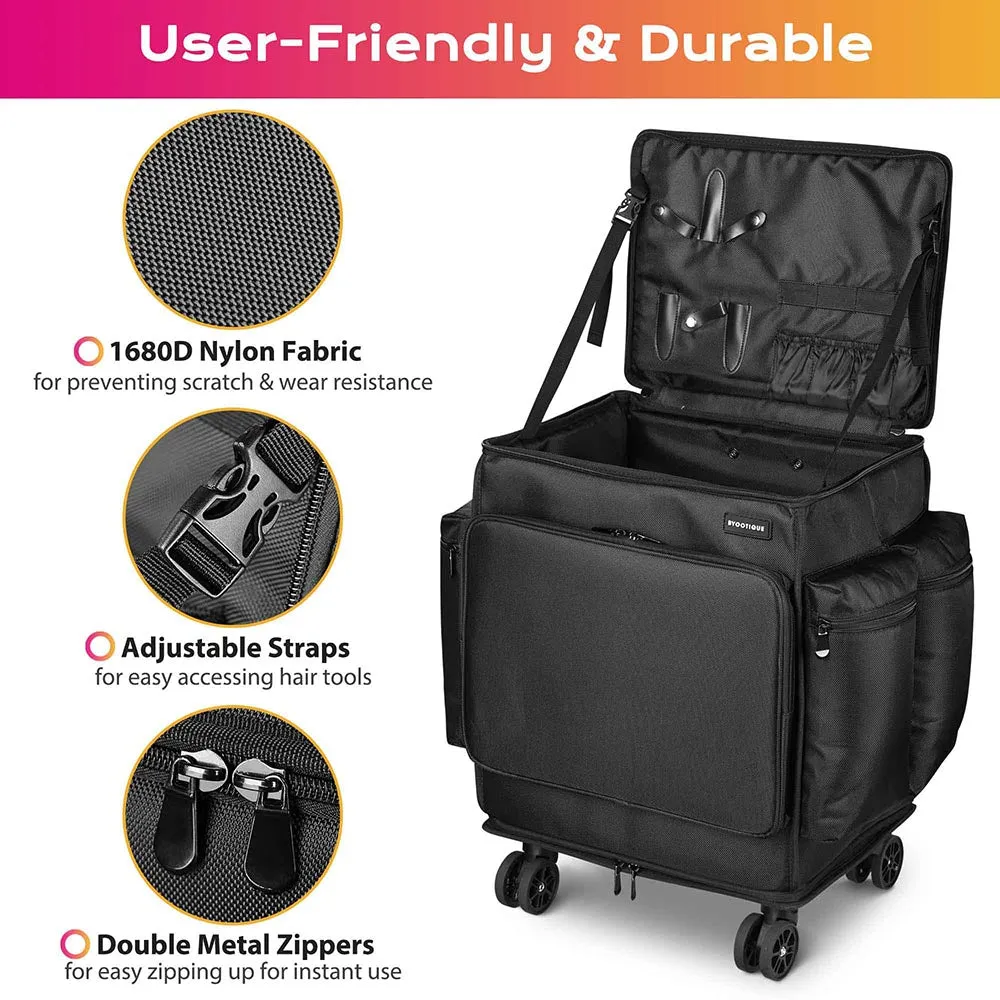 TheLAShop Rolling Hairstylist Travel Case with Barber Backpack