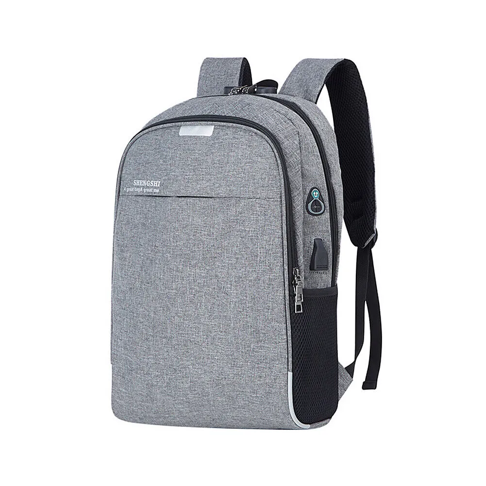 US Waterproof Anti Theft College Backpack Laptop Backpack With USB Charging Port