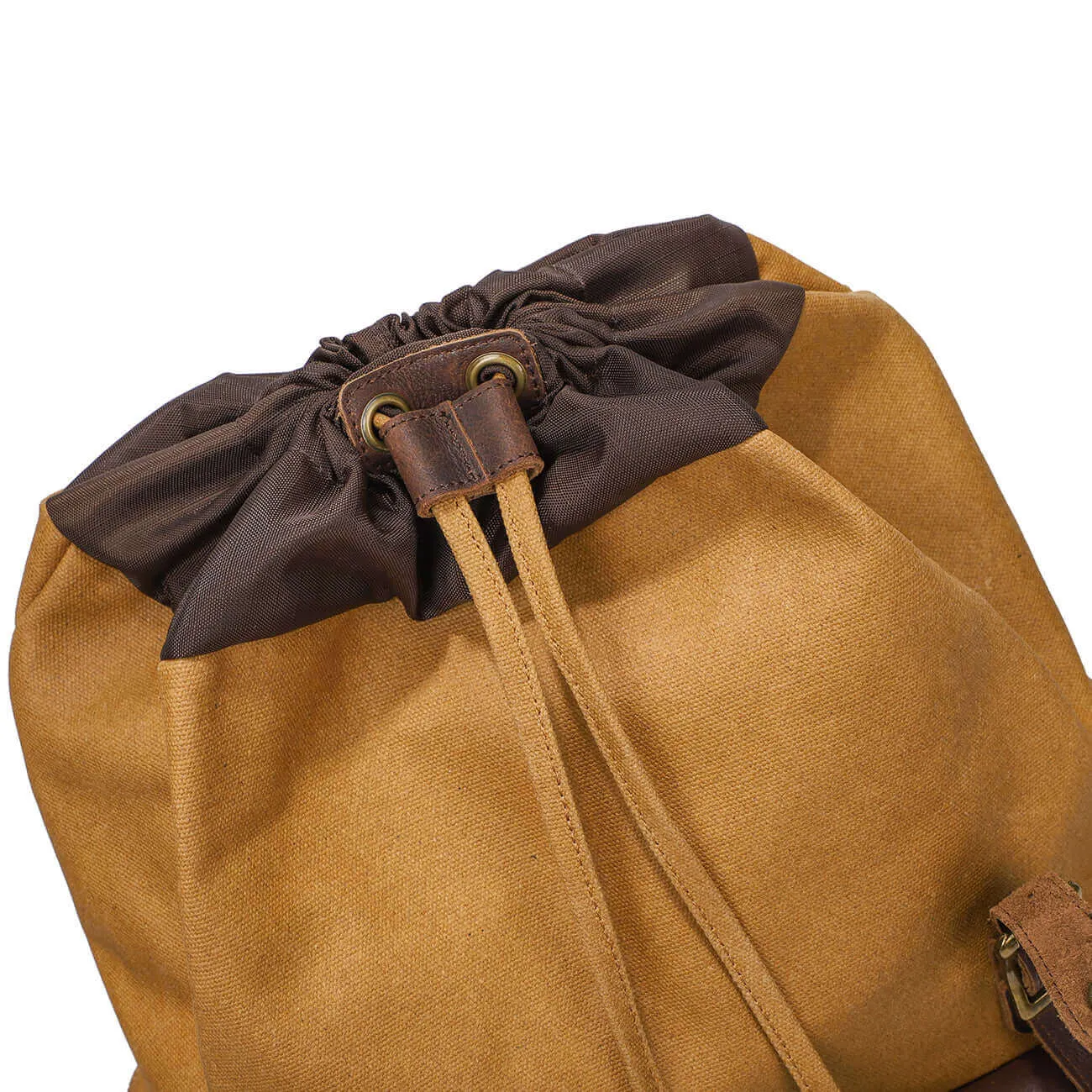 Vintage Motorcycle Style Canvas Backpack - Fits 16" Laptops 26L