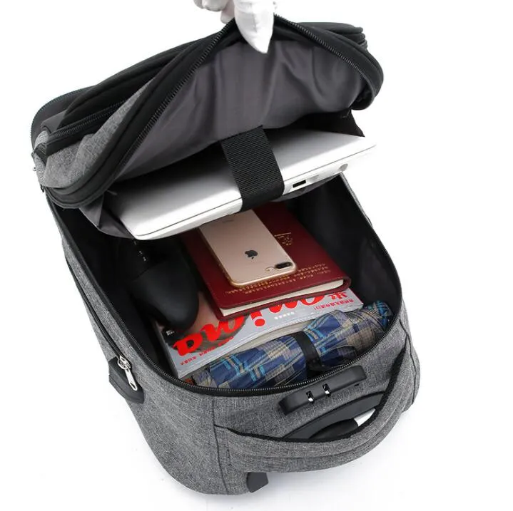 Wheeled Multi-Purpose Mobile Rolling Travel Backpack