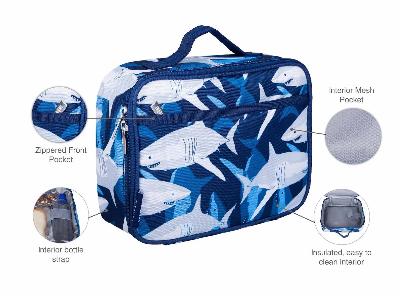 Wildkin Sharks Lunch Box Bag [BPA-Free]